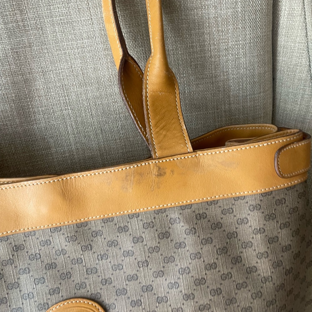100% Authentic Gucci vintage GG canvas large tote bag 002.123.0138 (PP5) - Picture 5 of 16